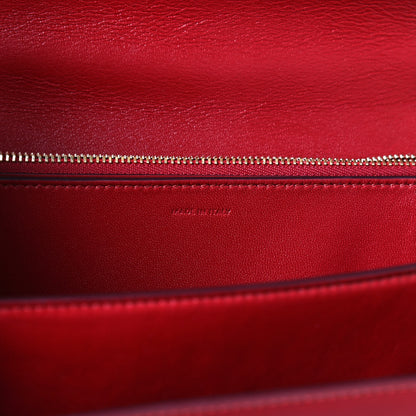 Celine Box Calfskin Medium Classic Box Flap Bag Red 9 of 11