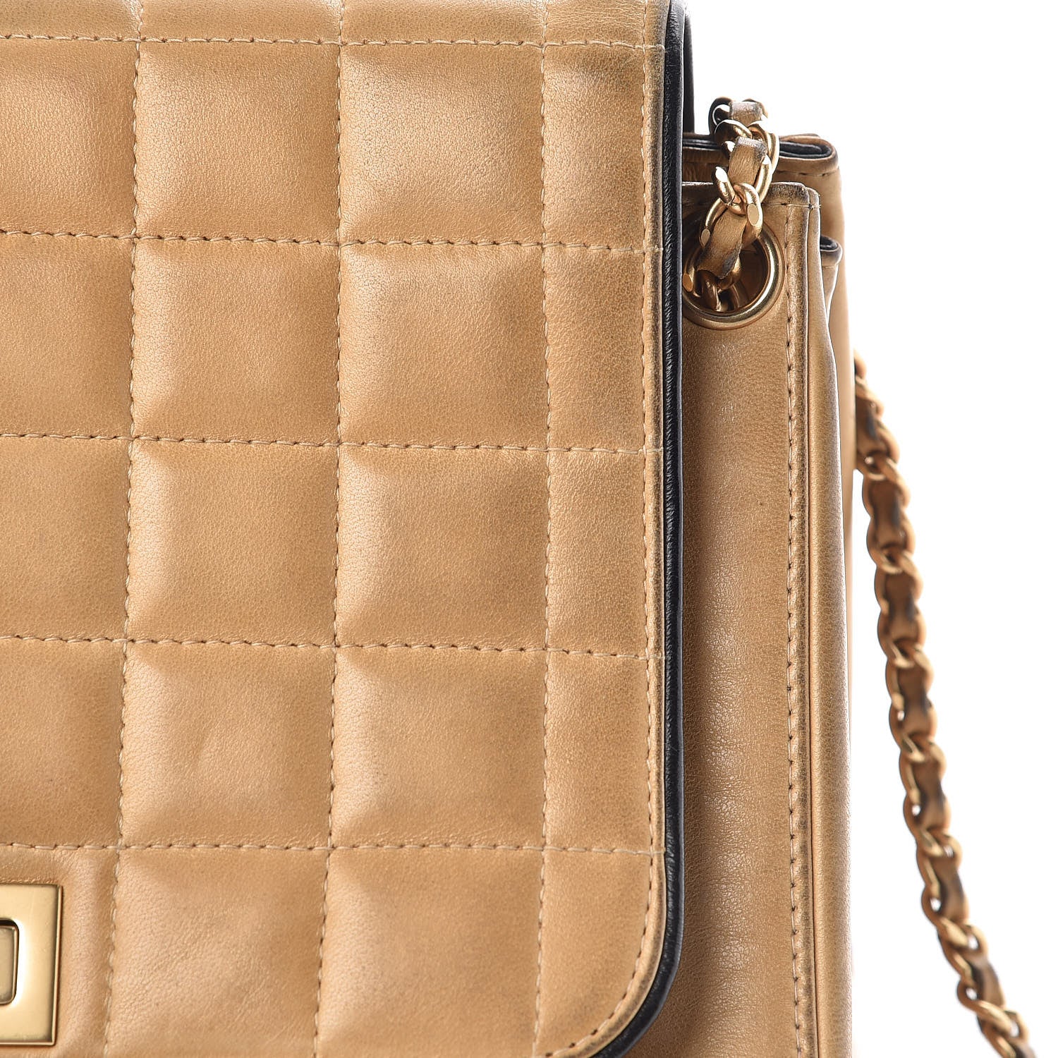 Chanel Lambskin Chocolate Bar Accordion Flap Beige 22 of 22