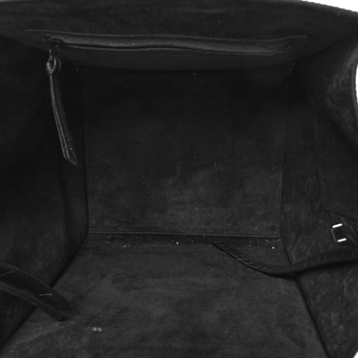 Celine Calfskin Crocodile Embossed Medium Phantom Luggage Black 5 of 13