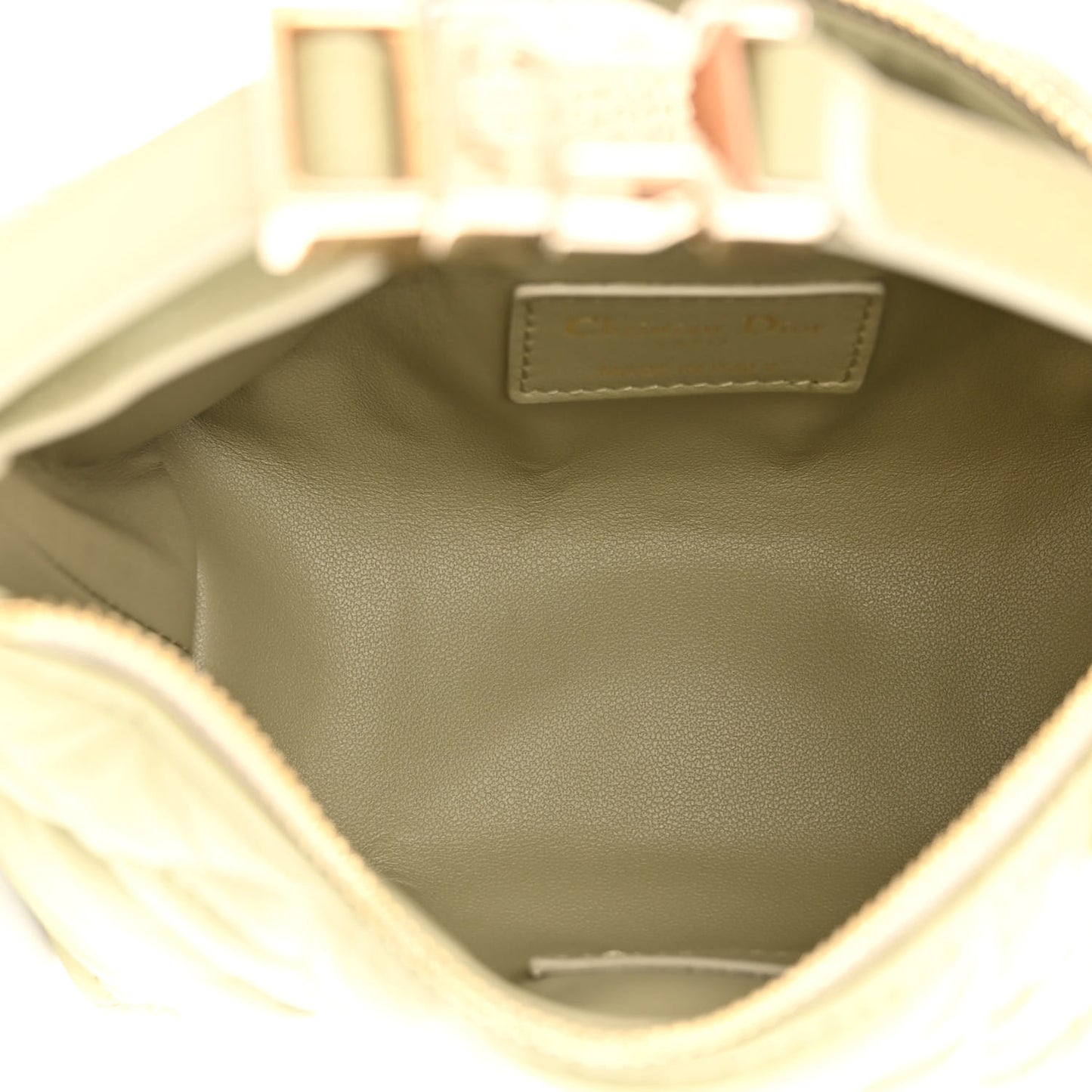 Calfskin Macrocannage Small Diortravel Nomad Pouch Desert Sage