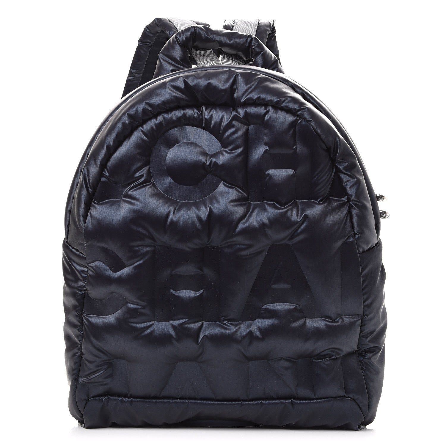 Chanel Nylon Embossed Small Doudoune Backpack Navy 1 of 7