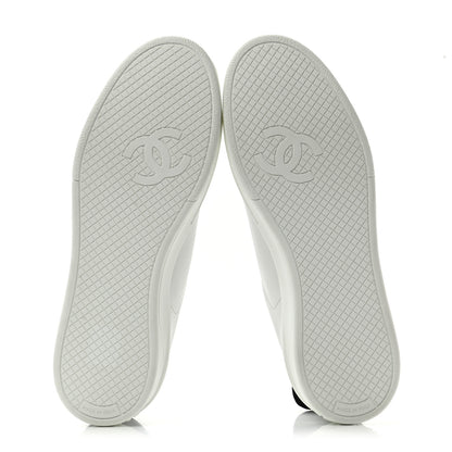 Chanel Calfskin CC Womens Sneakers 36.5 White 5 of 11