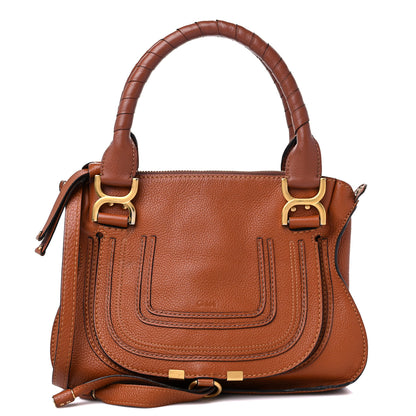 Chloe Calfskin Small Marcie Satchel Tan 1 of 13