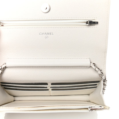 Chanel Caviar Quilted Wallet On Chain WOC White 5 of 13