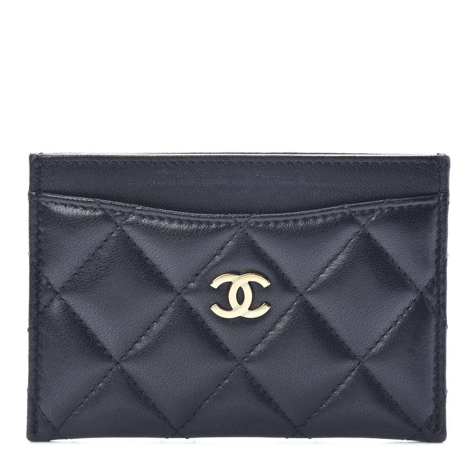 Chanel Lambskin Quilted Card Holder Black 1 of 10