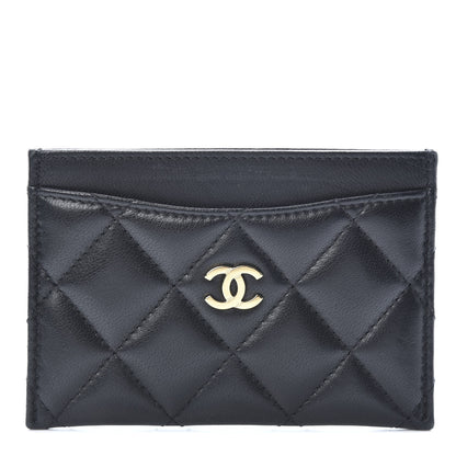 Chanel Lambskin Quilted Card Holder Black 1 of 10