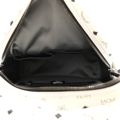 MCM Visetos Small Side Stud Stark Backpack White 5 of 14