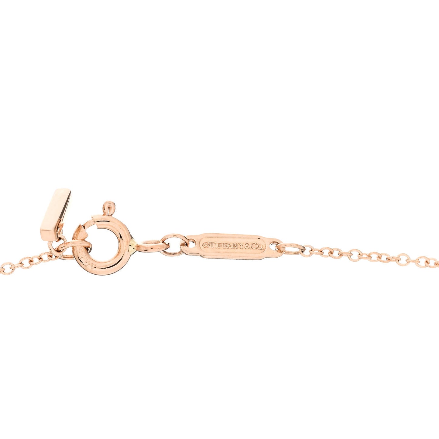 18K Rose Gold Large T Smile Pendant Necklace
