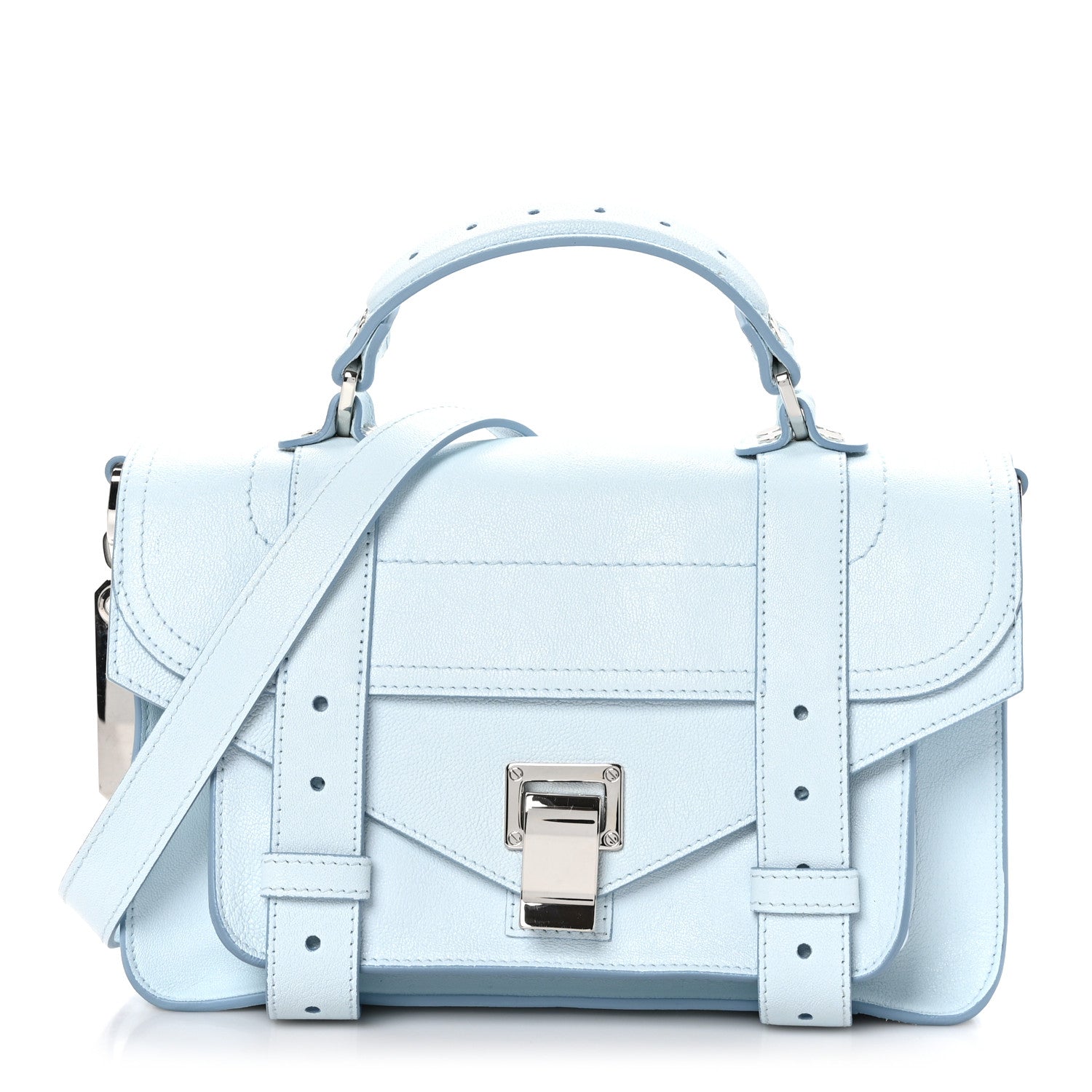 Proenza Schouler Lambskin Tiny PS1 Satchel Baby Blue 1 of 10