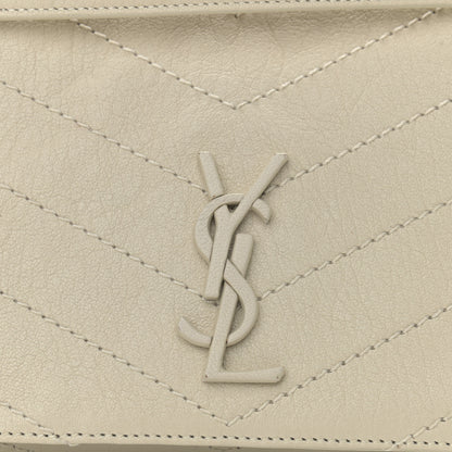Saint Laurent Pebbled Lambskin Chevron Monogram Small Nolita Crema Soft 8 of 11