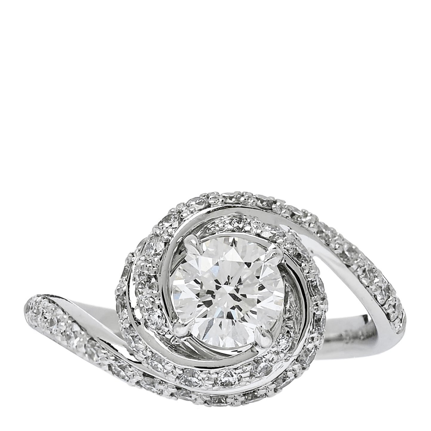 Platinum Diamond .58ct Trinity Ruban Engagement Ring 50 5.25