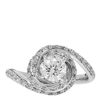 Cartier Platinum Diamond .58ct Trinity Ruban Engagement Ring 50 5.25 1 of 7
