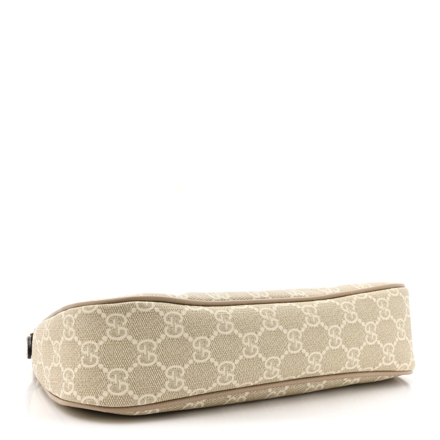 Gucci GG Supreme Monogram Textured Dollar Calfskin Small Ophidia Hobo Beige Mystic White Oatmeal 4 of 12
