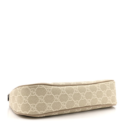 Gucci GG Supreme Monogram Textured Dollar Calfskin Small Ophidia Hobo Beige Mystic White Oatmeal 4 of 12