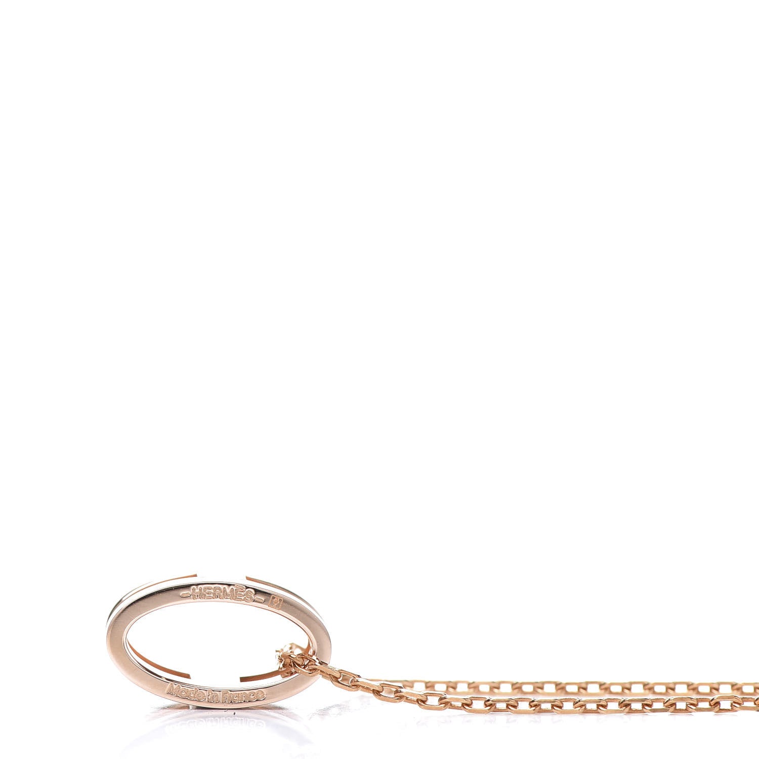 Hermes Lacquered Rose Gold Pop H Pendant Necklace Black 6 of 7