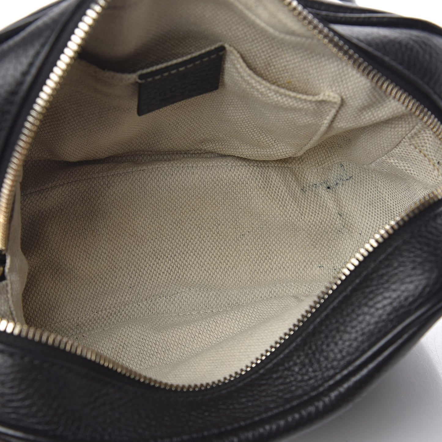Pebbled Calfskin Small Soho Disco Bag Black