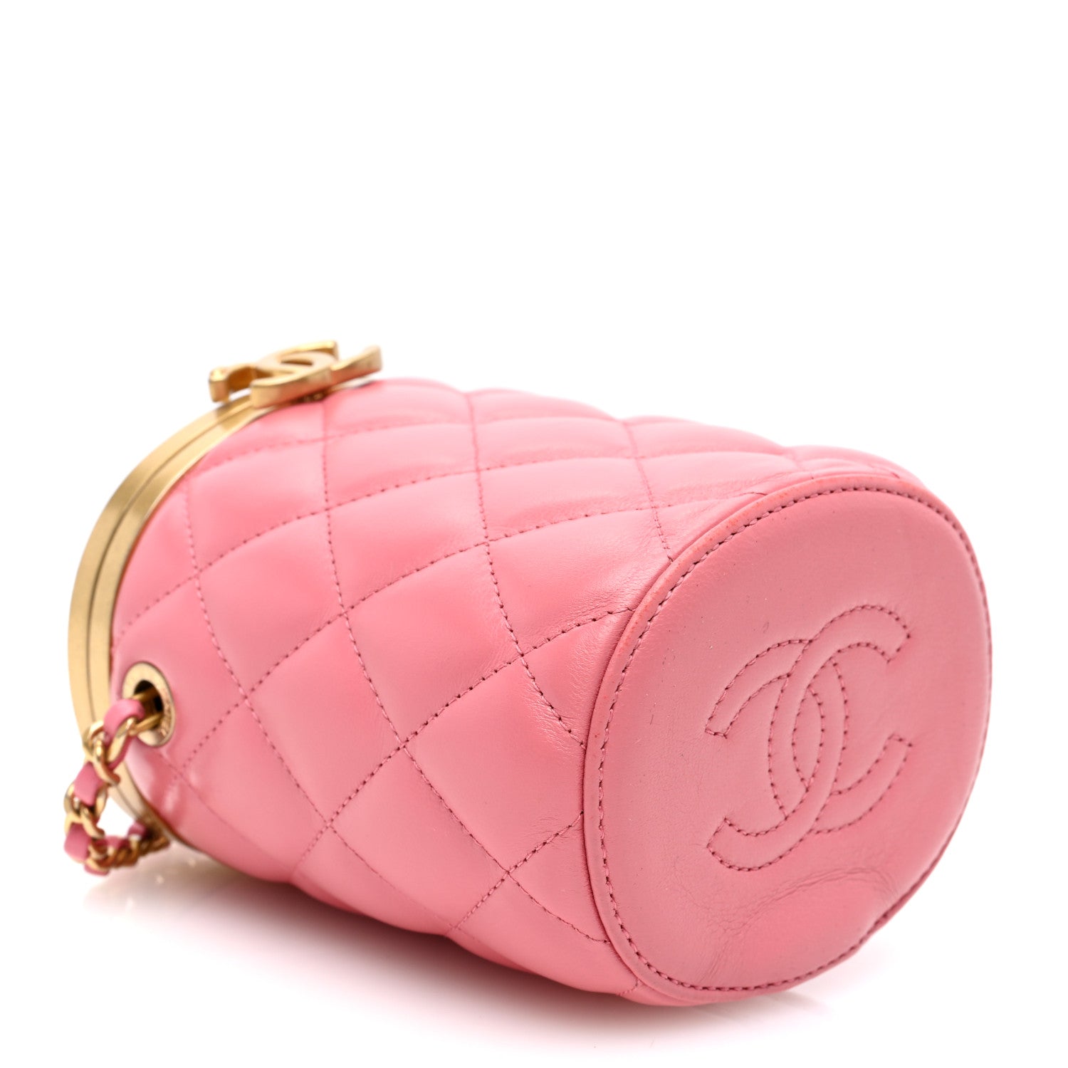 Chanel Lambskin Quilted Mini Crown Box Bag Pink 4 of 11