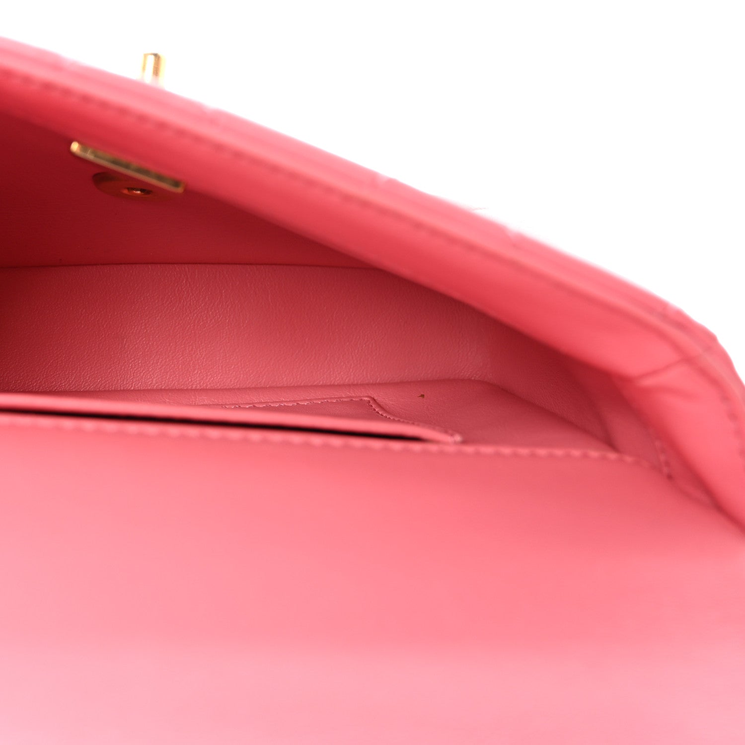 Chanel Lambskin Enamel Quilted Pending CC Mini Square Flap Pink 5 of 10