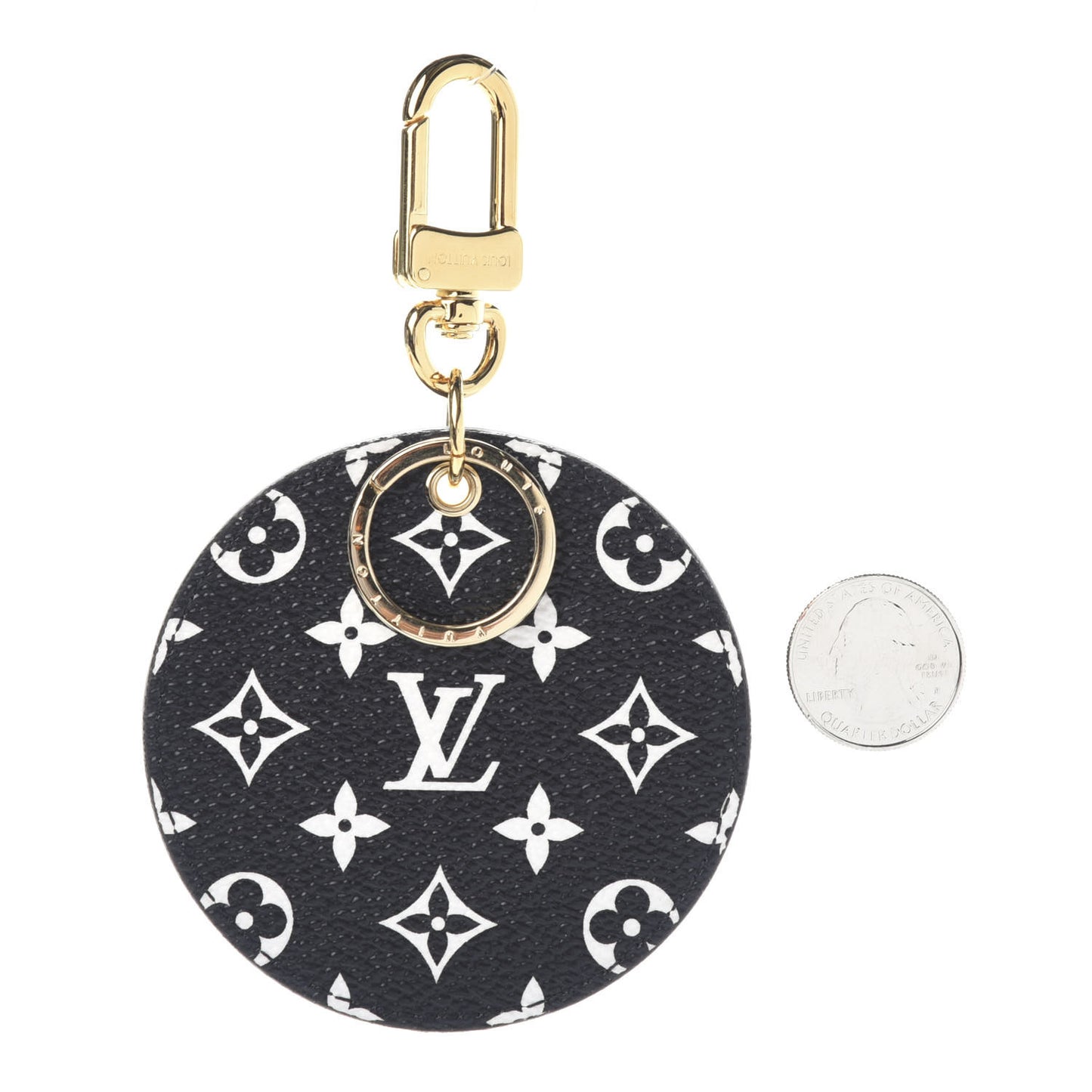 Monogram Giant Crafty Illustre Bag Charm Key Ring Creme Caramel