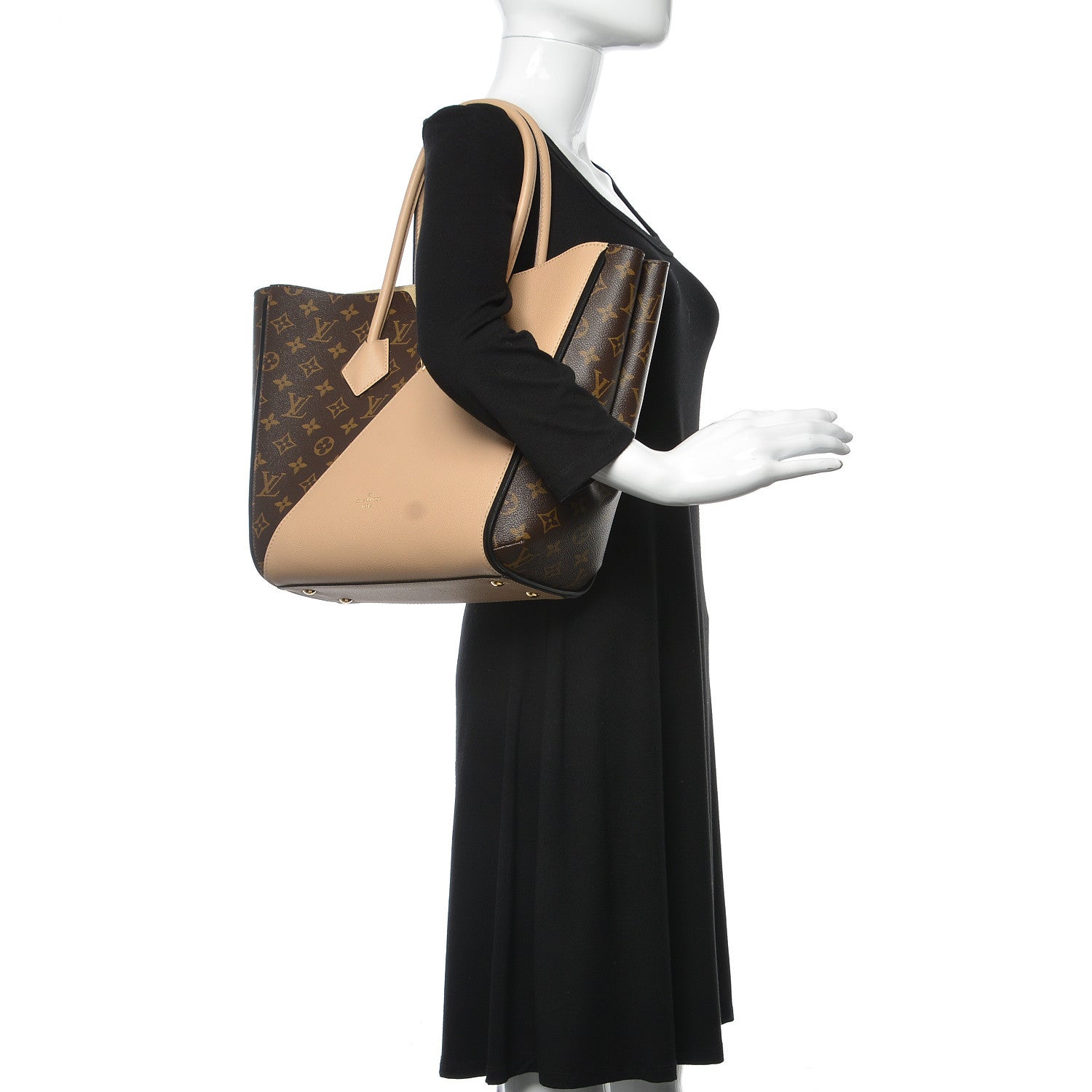 Louis Vuitton Calfskin Monogram Kimono Tote Dune 2 of 10