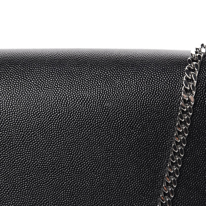 Saint Laurent Grain De Poudre Medium Classic Monogram Kate Satchel Black 8 of 12