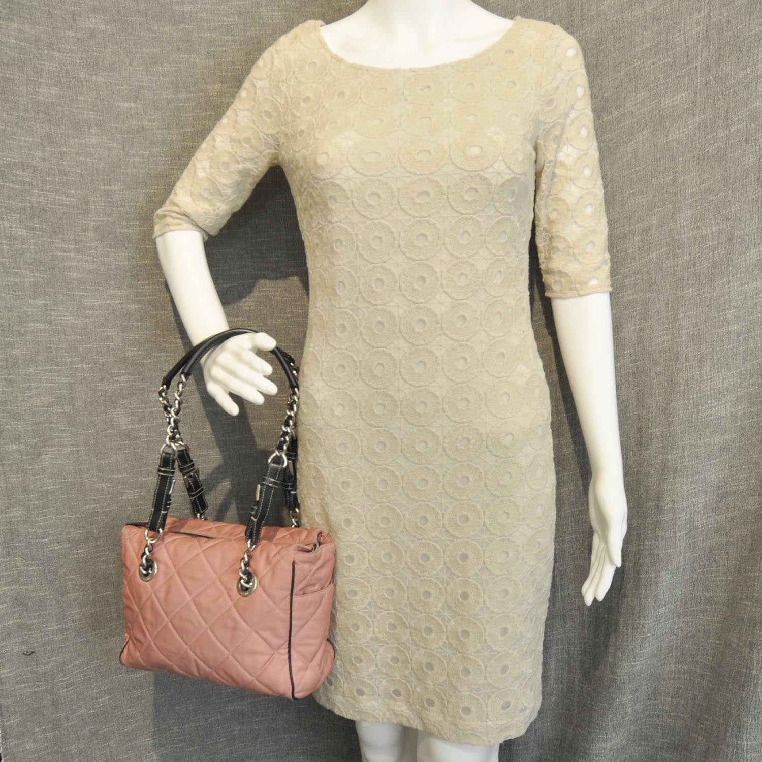 Prada Tessuto Quilted Shopping Tote Rosa 2 of 8