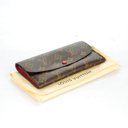 Louis Vuitton Monogram Emilie Wallet Red 4 of 9