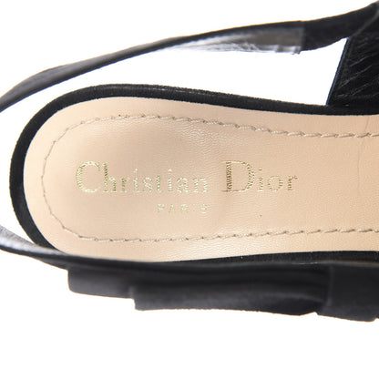 Christian Dior Suede Sweet D Sling-Back Ballet Pumps 37 Black 7 of 10