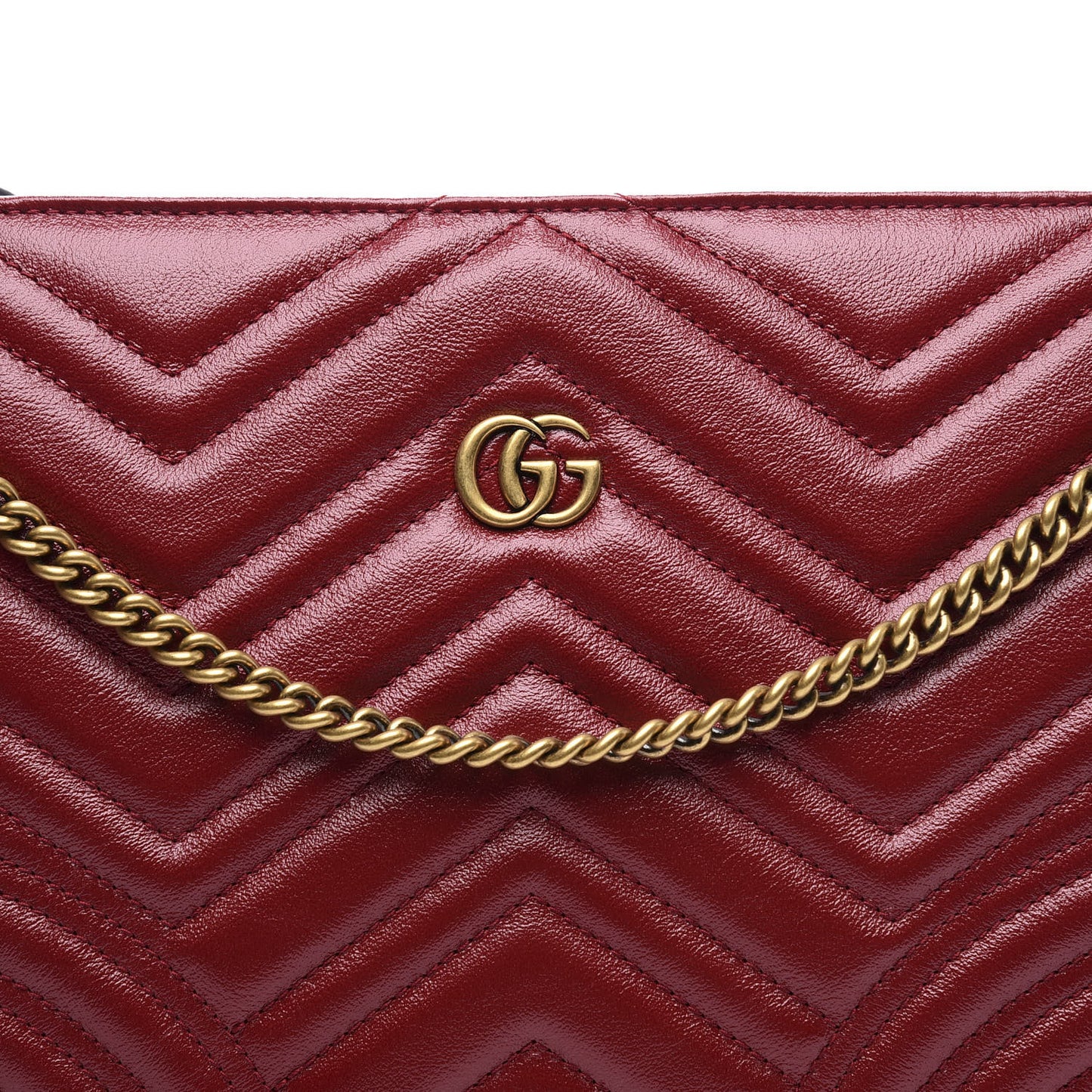Azalea Calfskin Matelasse Heart Medium GG Marmont Slim Shoulder Bag Romantic Cerise