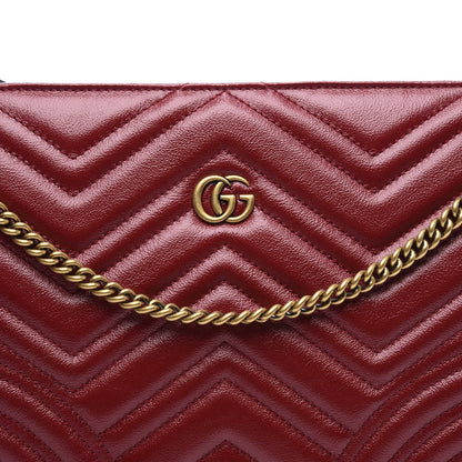 Gucci Azalea Calfskin Matelasse Heart Medium GG Marmont Slim Shoulder Bag Romantic Cerise 11 of 11