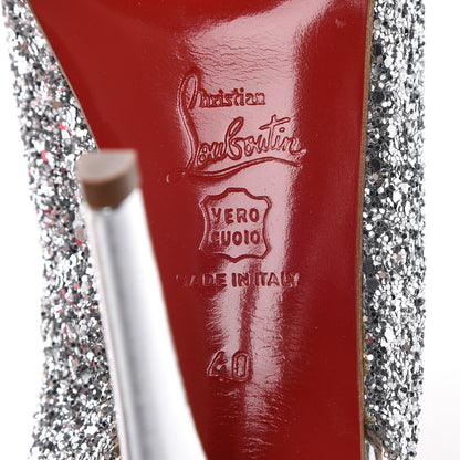 Christian Louboutin Glitter Hyper Prive 120 Pumps 40 Silver 7 of 8