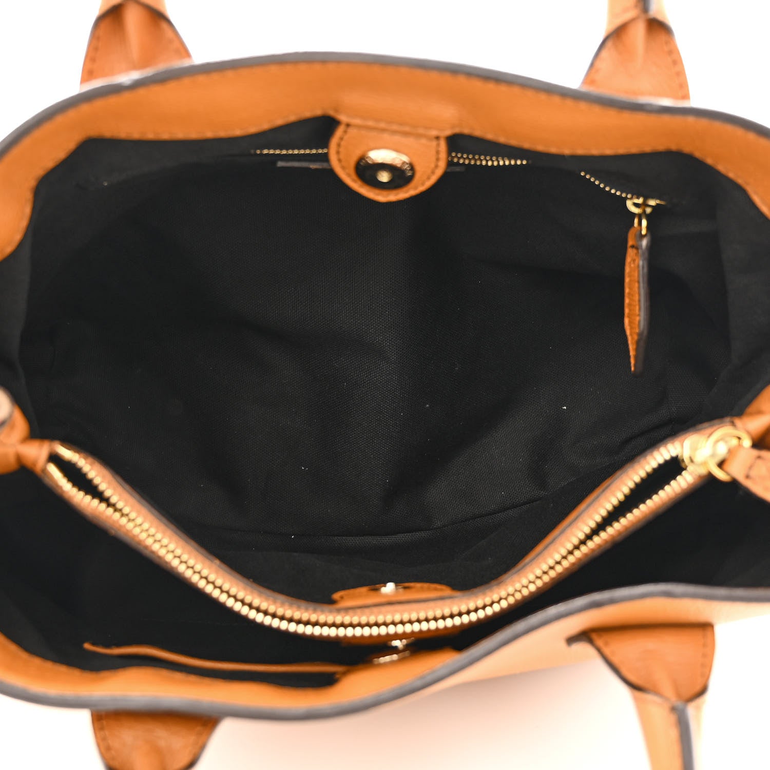 Burberry Grainy Calfskin House Check Medium Banner Tote Cognac 5 of 13