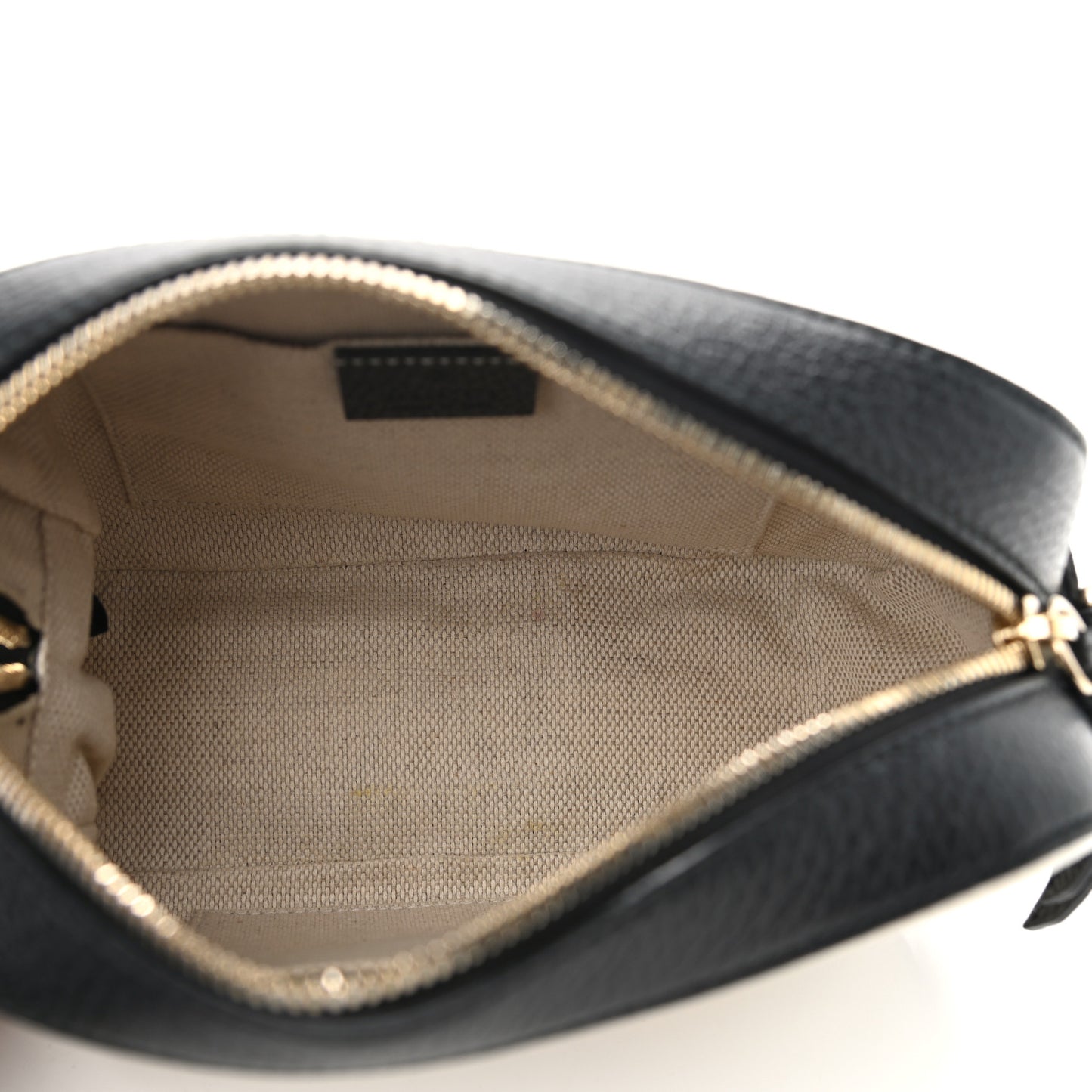 Dollar Calfskin Bi-Color Small Soho Disco Bag Mystic White Black