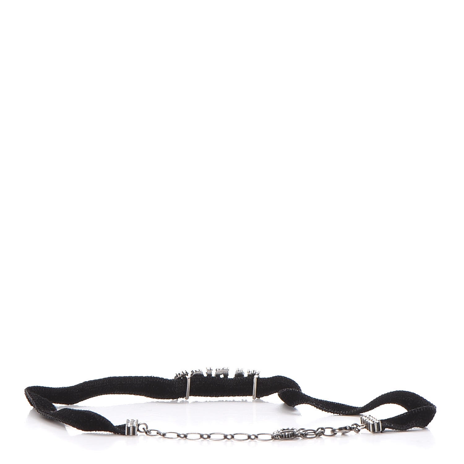 Christian Dior Velvet Crystal J’Adior Choker Necklace Black 3 of 5