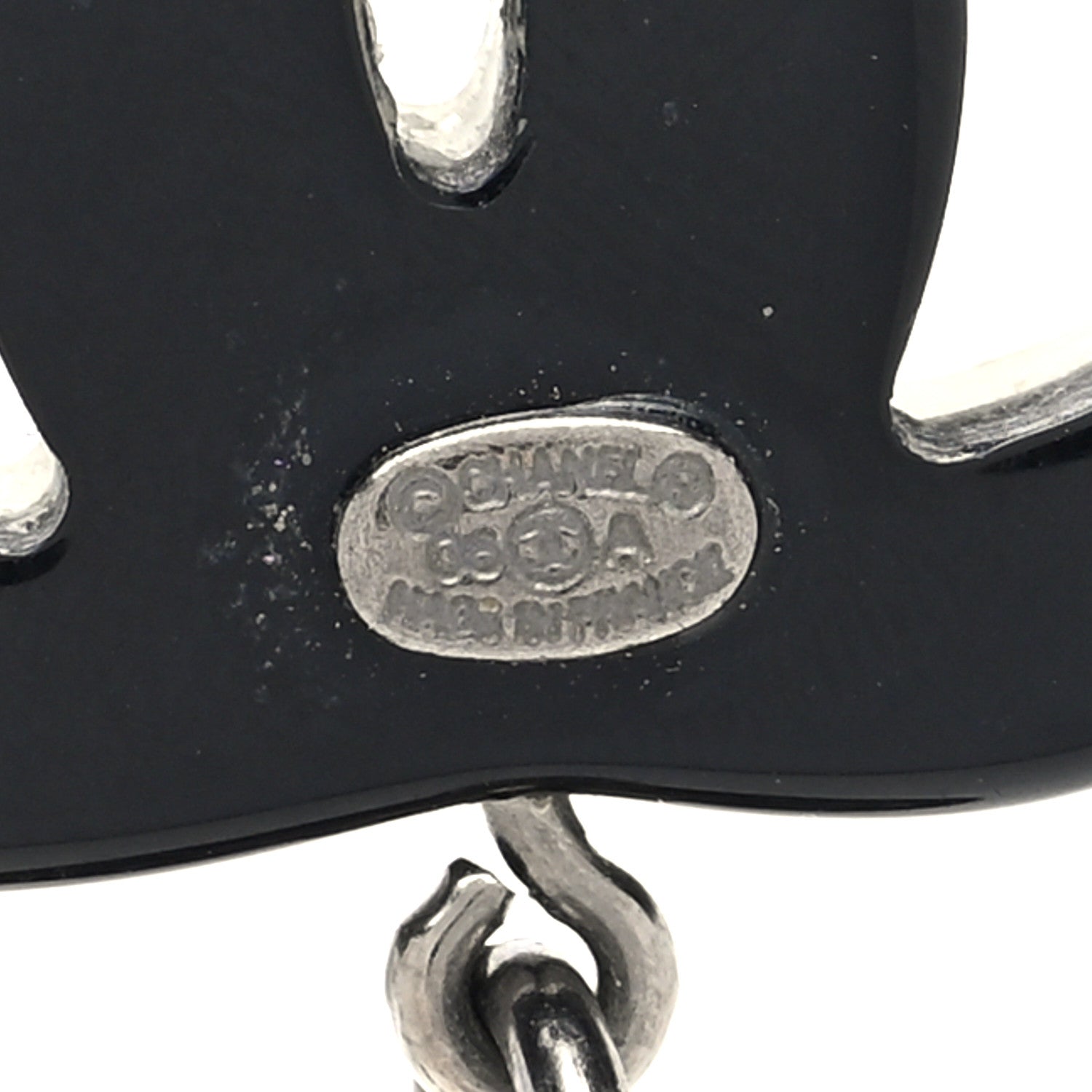 Chanel Resin Pearl Beaded CC Cross Multi Strand Long Necklace Ruthenium Black 5 of 5