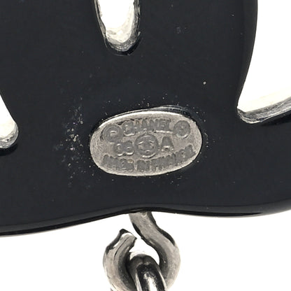 Chanel Resin Pearl Beaded CC Cross Multi Strand Long Necklace Ruthenium Black 5 of 5