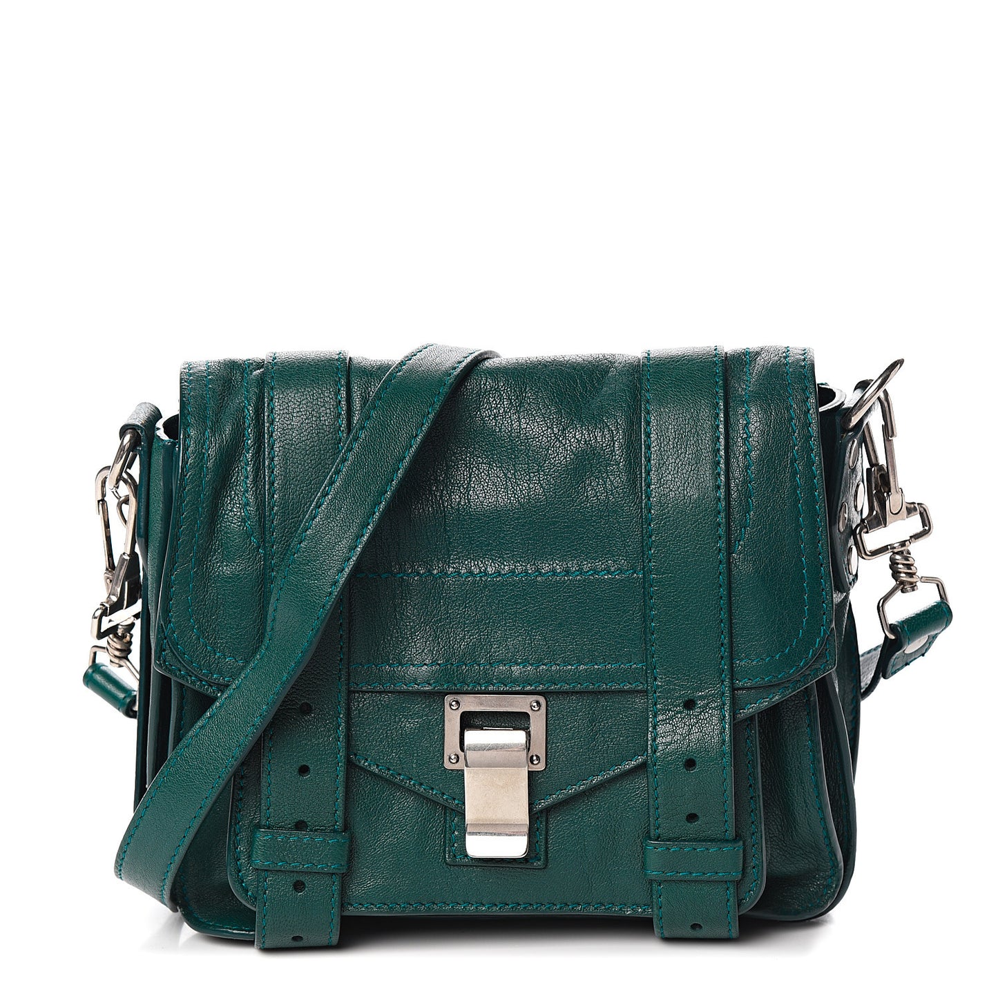 Lambskin PS1 Mini Pouch Messenger Bag Teal