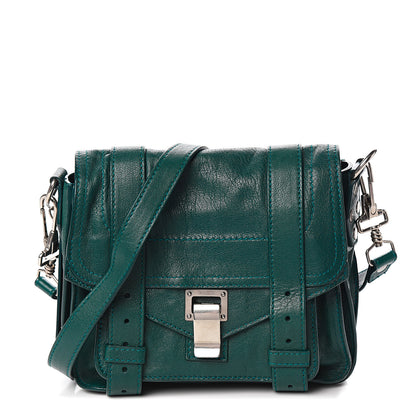 Proenza Schouler Lambskin PS1 Mini Pouch Messenger Bag Teal 1 of 12