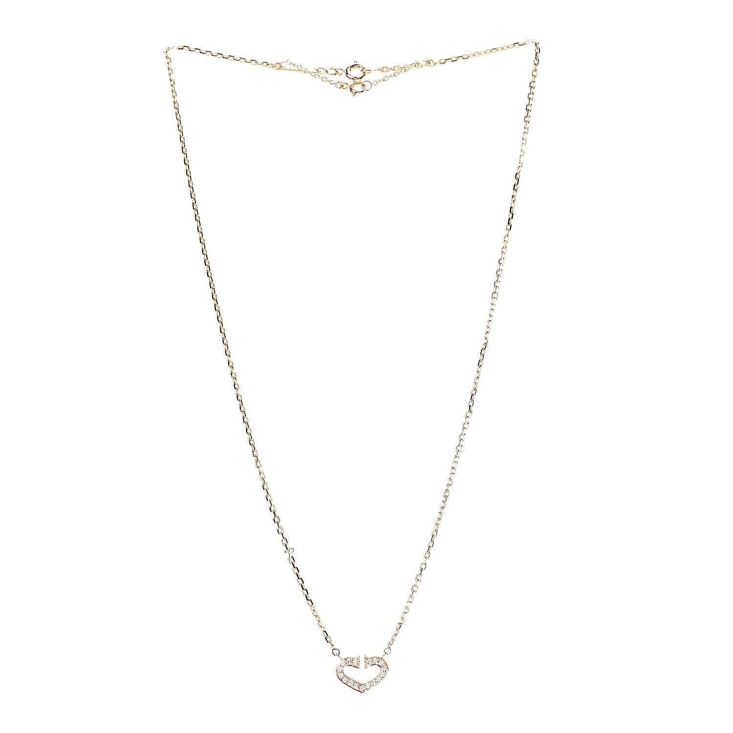 Cartier 18K Yellow Gold Diamond Hearts And Symbols Pendant Necklace 3 of 5