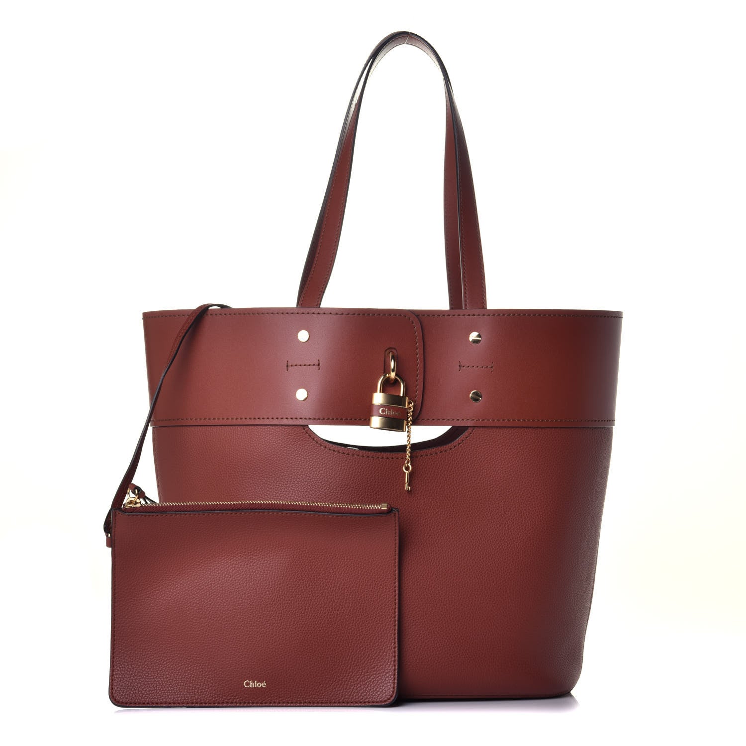 Chloe Smooth Grained Calfskin Medium Aby Tote Sepia Brown 1 of 8