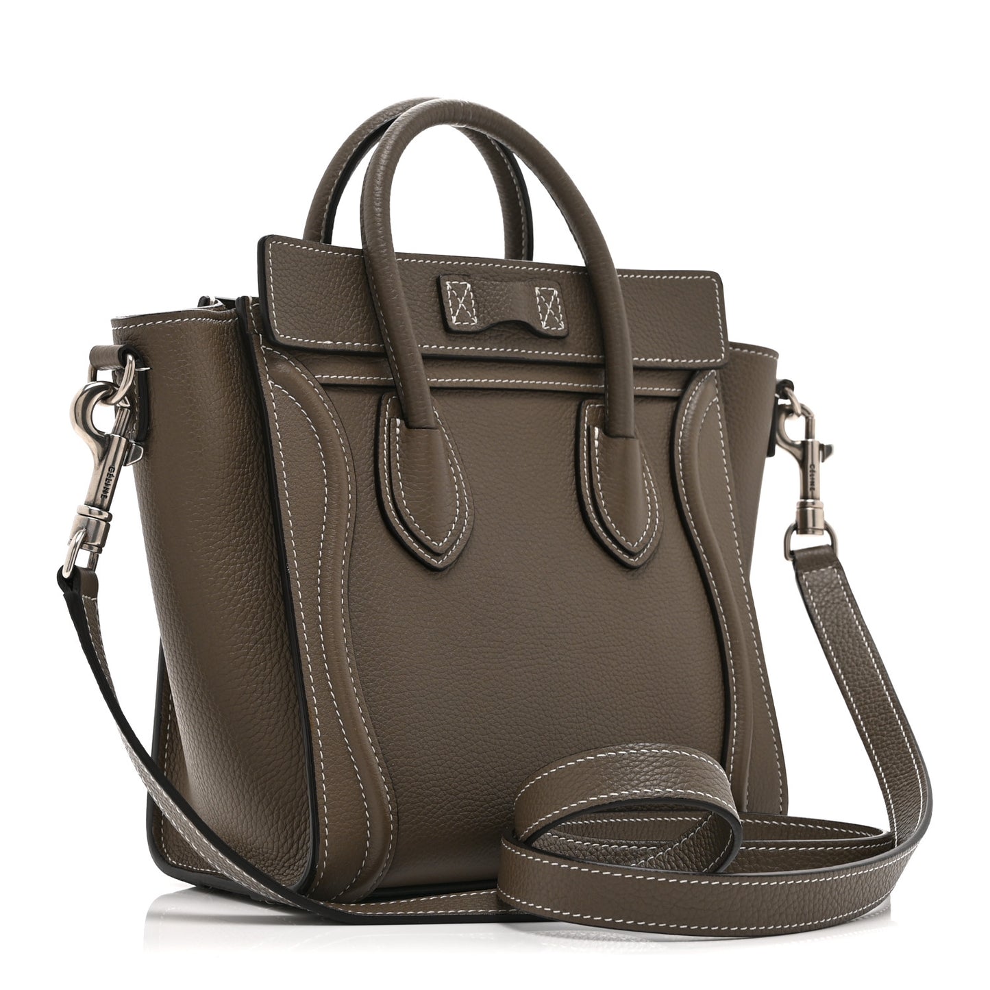 Drummed Calfskin Nano Luggage Souris
