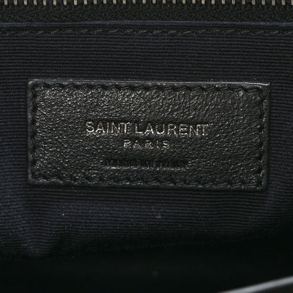 Saint Laurent Crinkled Calfskin Matelasse Monogram Medium Niki Chain Satchel Blanc Vintage 6 of 9