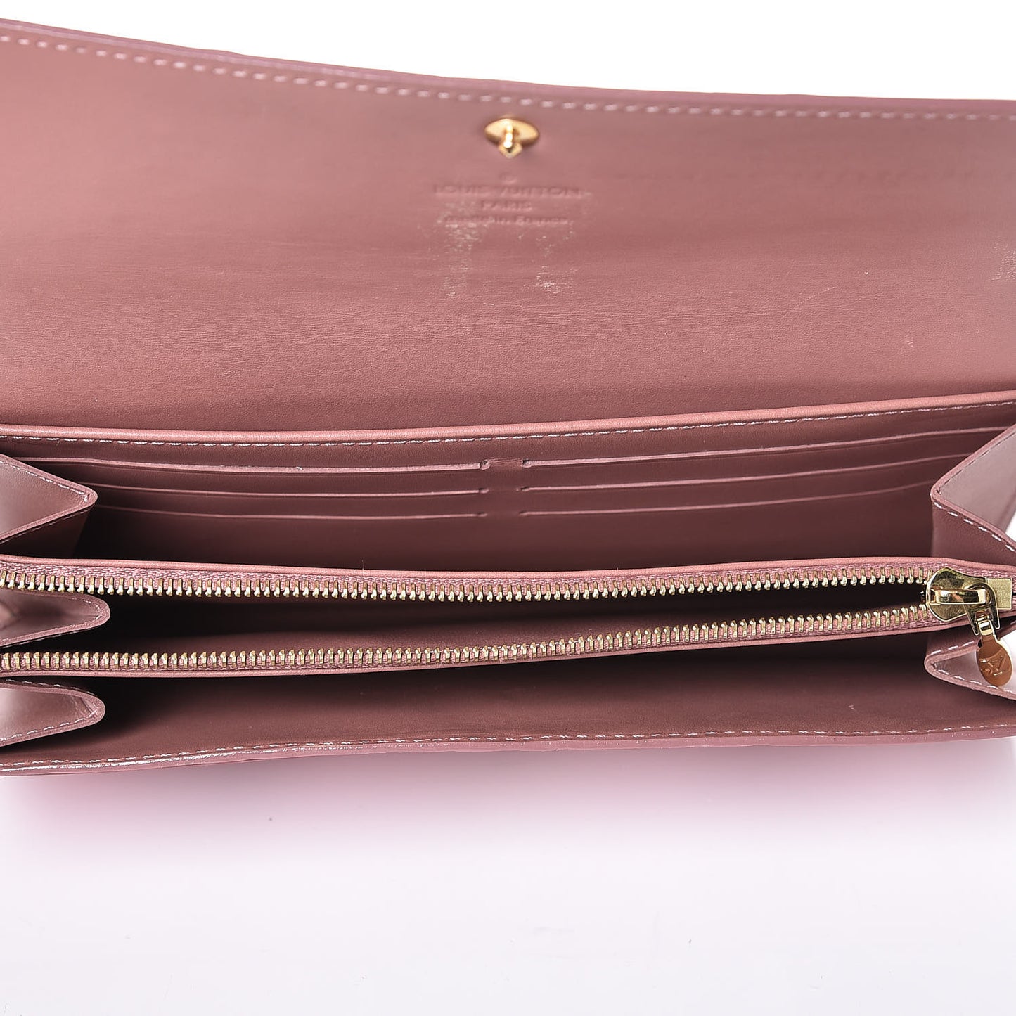 Vernis Ikat Sarah Wallet Rose Velours