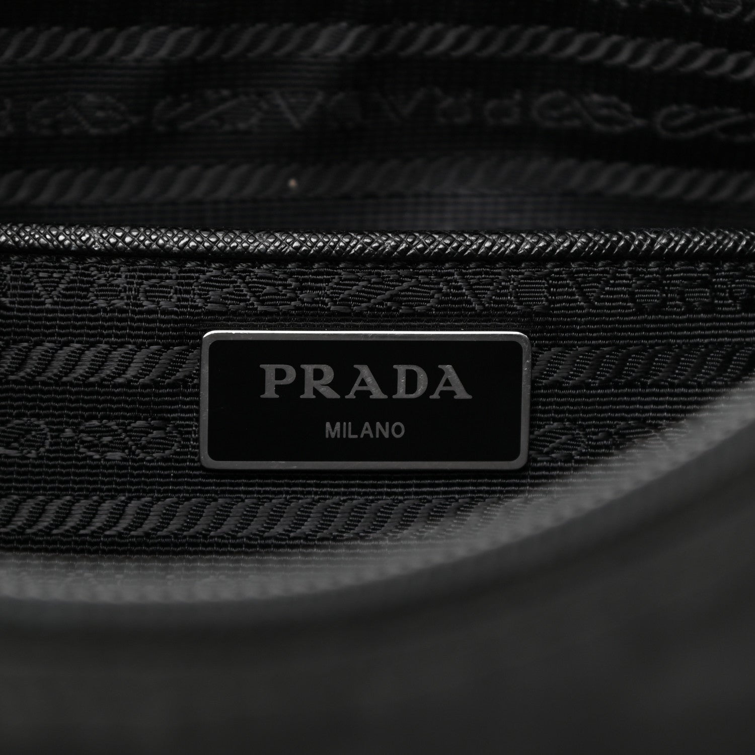 Prada Tessuto Nylon Saffiano Vela Messenger Bag Black 6 of 11