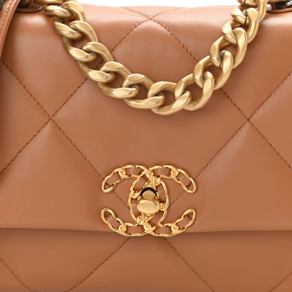 Chanel Lambskin Quilted Medium Chanel 19 Flap Brown 8 of 11