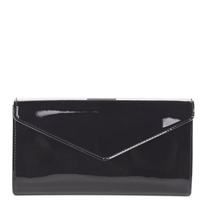 Saint Laurent Patent Y-Mail Clutch Black 1 of 6