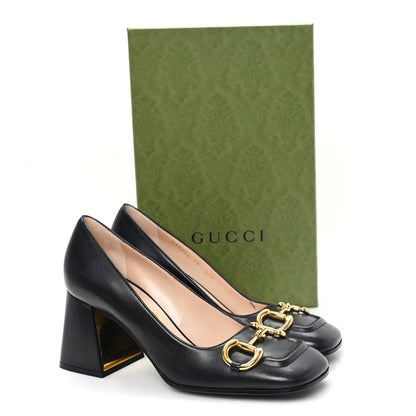 Gucci Malaga Kid Horsebit 75mm Pumps 38 Black 11 of 11
