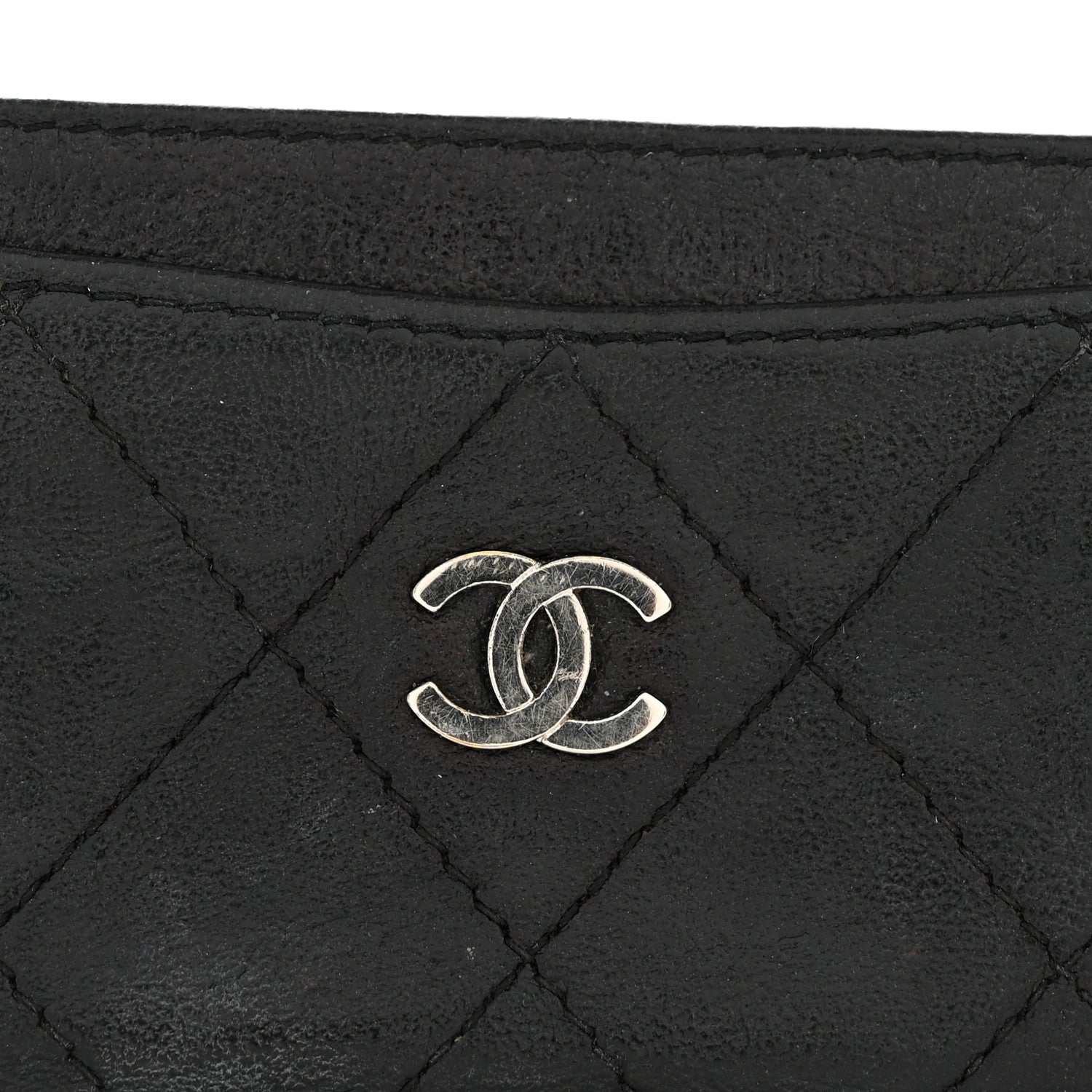 Chanel Goatskin Quilted Card Holder Black 9 of 12