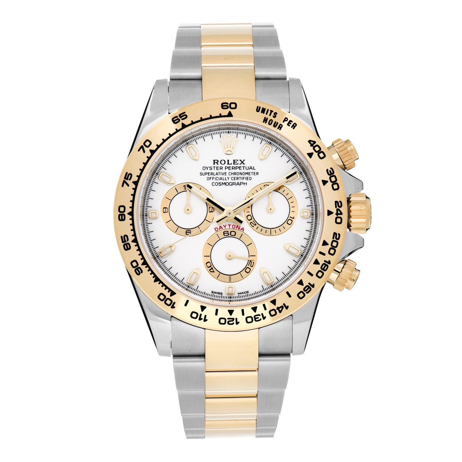 Rolex Stainless Steel 18K Yellow Gold 40mm Oyster Perpetual Cosmograph Daytona Watch White 116503 1 of 5