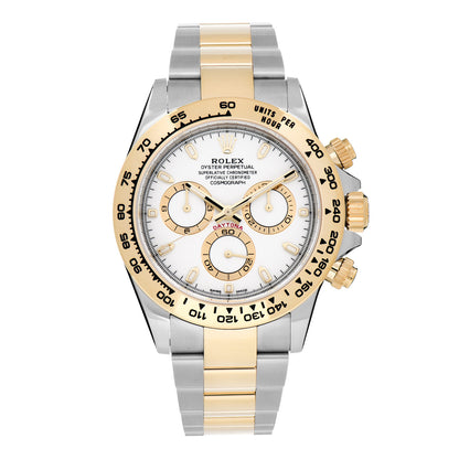 Rolex Stainless Steel 18K Yellow Gold 40mm Oyster Perpetual Cosmograph Daytona Watch White 116503 1 of 5